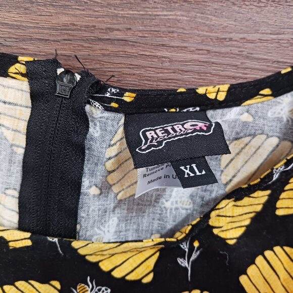 Retrolicious Bee 🐝 Licious Dress Limited Edition Novelty Print Vintage EUC XL - Picture 4 of 5